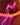 Person wearing a hoodie with LED lights and neon pink and red lights in the foreground.