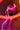 Person wearing a hoodie with LED lights and neon pink and red lights in the foreground.
