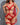 Front pose of woman in red lingerie outfit