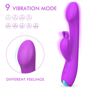 Sex Toy® Anas SHD-S161 Rabbit Vibrator with LED Lights & Magnetic USB Charging