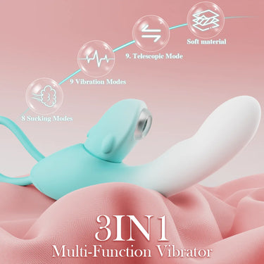Sex Toy® Lure SHD-S731 Rabbit Vibrator with Vibration, Thrusting & Suction Functions