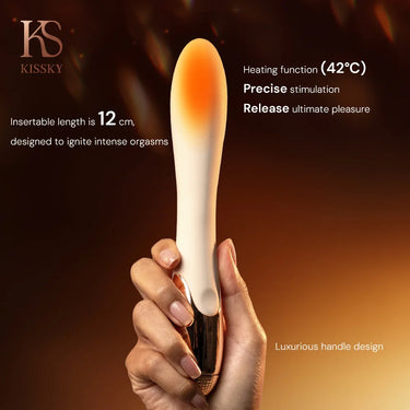 Lust Muse Luxurious Vibrator – Premium Heated Silicone Vibrator with Pulsating Modes