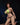 Model wearing a green bikini against a dark background