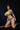 Model wearing a green bikini against a dark background