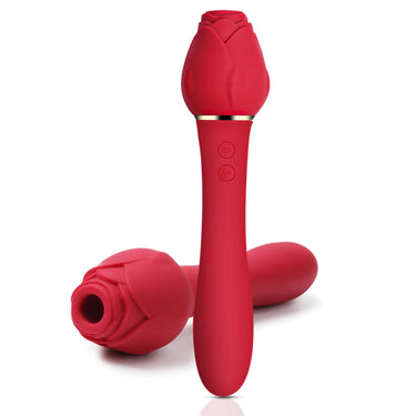 Koikiss Sex Toy® Rose Suction Vibrating Wand Premium Silicone and ABS