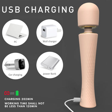 Sex Toy® Dark Angel SHD-S515 Wand Massager with 2000mAh Rechargeable Battery
