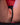 Close-up of a person wearing black underwear with red lace trim, branded 'Ridmii'.