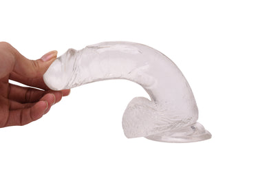 Koikiss Sex Toy® Crystal Dildo Large | High Flexibility TPE Dildo | Glass-Like Crystal Finish