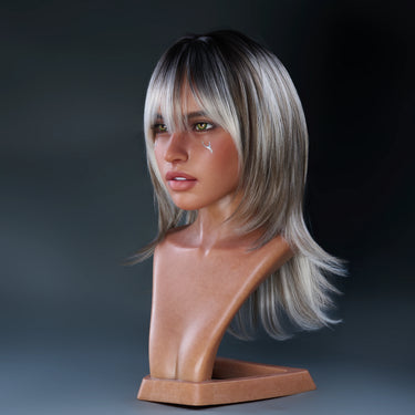 Real Lady AI Doll Head