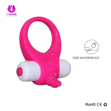 Sex Toy® DUTE SHD-S006 Cock Ring with Built-In Bullet Vibrator & Waterproof Design