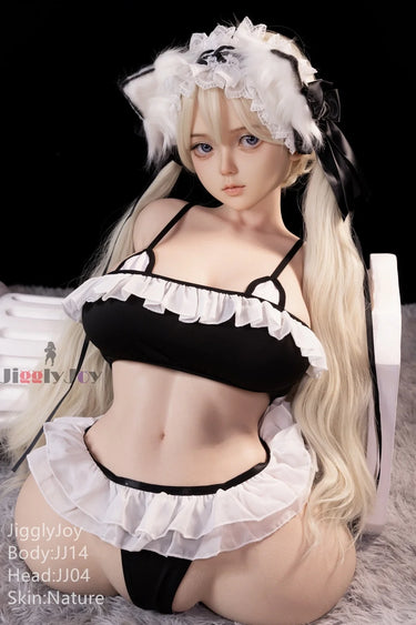 Jigglyjoy® 76cm (2ft 5in) D-Cup Platinum Silicone Sex Doll by JigglyJoy