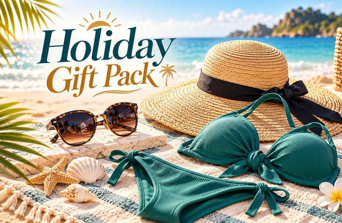 Holiday Gift Pack: Sunglasses, Sun Hat &amp; Swimsuit for Your Perfect Getaway