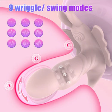 Sex Toy®Peristaltic Butterfly | 9 Peristaltic & 9 Vibration Modes | Wireless Remote | Magnetic Rechargeable