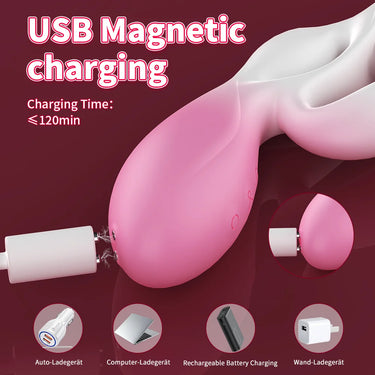 Sex Toy ® Magic Tree SHD-I002 Rabbit Vibrator with Quad Motor Technology & Magnetic USB Charging