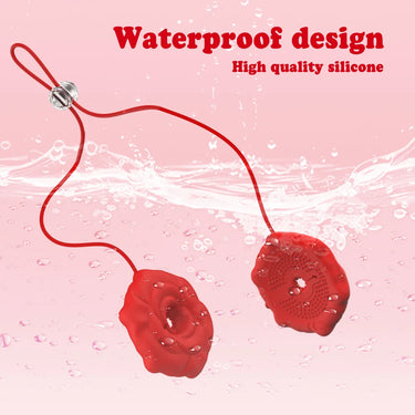 Sex Toy® Breast Massagers Rose Nipple Clamp Red Buckle APP + Remote Control | 9 Frequency Vibration & Wireless Control