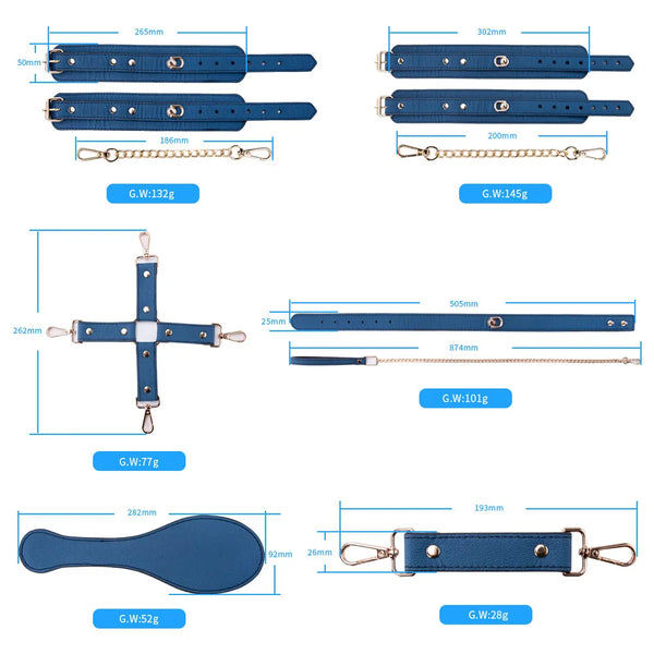 Koikiss Sex Toy® 5-Piece PU Bondage Restraint Set