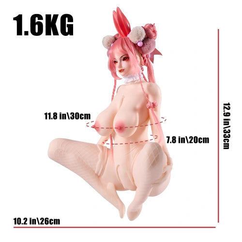 MRL Sex Doll® 1.25 Bunny: 1.6kg (3.5 lbs) Silicone Anime Sex Doll Hentai Male Masturbator