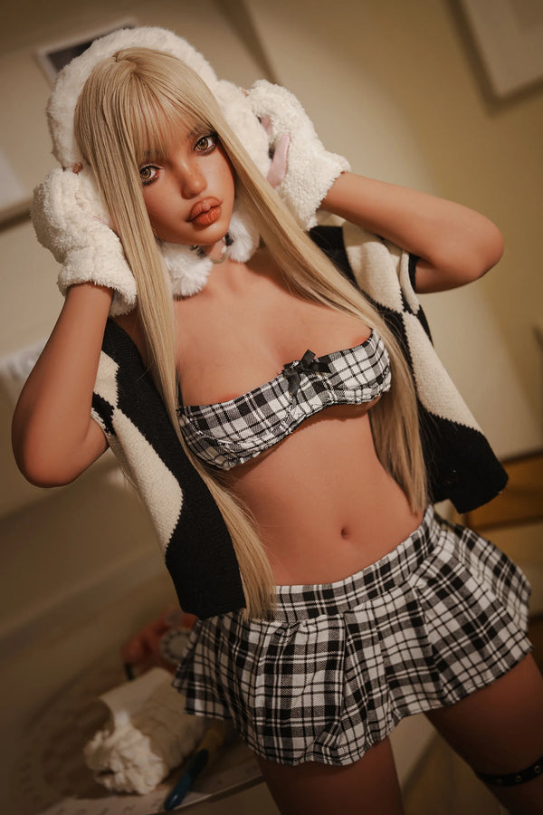 Rosretty Dolls® 152cm (4ft9") Blonde with Sexy Lips Hybrid Sex Doll - C-Cup - Ninie
