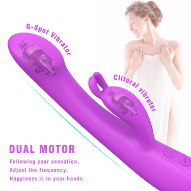 Sex Toy® Anas SHD-S161 Rabbit Vibrator with LED Lights & Magnetic USB Charging