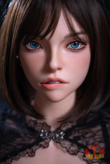 Top Fire Doll® 158cm (5ft2) D-Cup Lip Biting Silicone Sex Doll Ada, ROS Head T05,in EU Stock