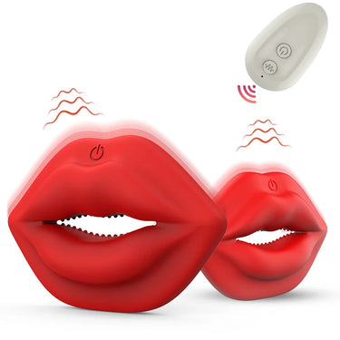 Sex Toy® Breast Massagers Pouting Mouth Nipple Clamp Closed | 6 Frequency Modes & Wireless Remote Control