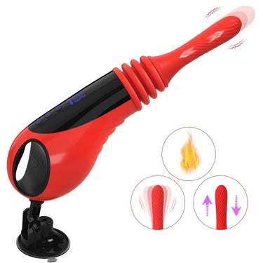 Koikiss Sex Toy®  Hot Knight – Threaded Head | 9 Telescopic & 9 Vibration Modes | Heating, LCD Display & USB-C Rechargeable