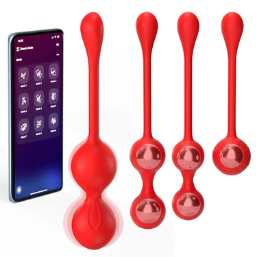 Sex Toy® Kaina Vaginal Tightening Balls 4-Piece Set | APP Control, 9 Vibration Modes & Pelvic Floor Training | MDS-569