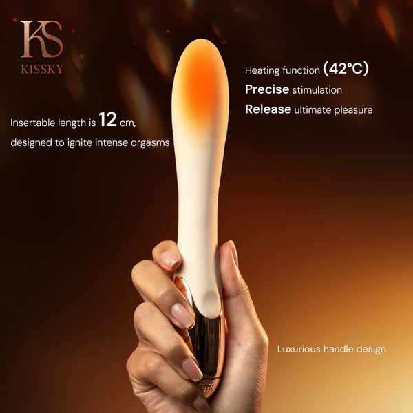 Lust Muse Luxurious Vibrator – Premium Heated Silicone Vibrator with Pulsating Modes