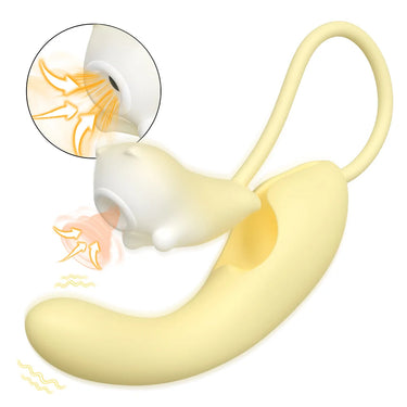 Sex Toy® DinoCat SHD-S730 Rabbit Vibrator with Vibration, Suction & Dual Function Design