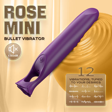 Sex Toy® Rose Lipstick Bullet | 12 Vibration Modes | USB Rechargeable Lipstick Massager