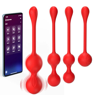 Sex Toy® Kaina Vaginal Tightening Balls 4-Piece Set | APP Control, 9 Vibration Modes & Pelvic Floor Training | MDS-569