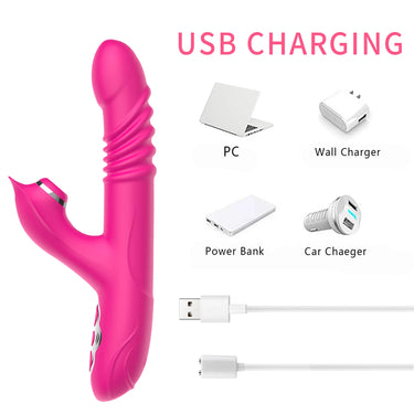 Koikiss Sex Toy®  Tina Telescopic Vibrator | USB magnetic charging system