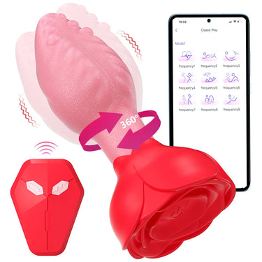 Sex Toy® Anal Curved Bead String | APP & Remote Control, 9 Vibration + Rotation Modes | MDS-561