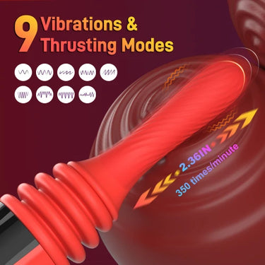 Koikiss Sex Toy®  Hot Knight – Threaded Head | 9 Telescopic & 9 Vibration Modes | Heating, LCD Display & USB-C Rechargeable