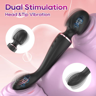 Sex Toy® Double-Ended AV Wand | Dual Motor, 10 Vibration Modes & Magnetic Charging | MDS-586