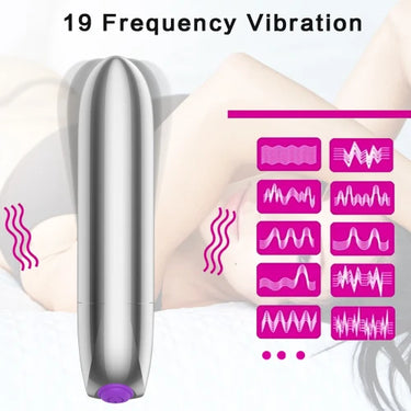 Sex Toy® 19 Strong Vibration Mini Bullet | 19 Vibration Modes | Compact Rechargeable Bullet Massager