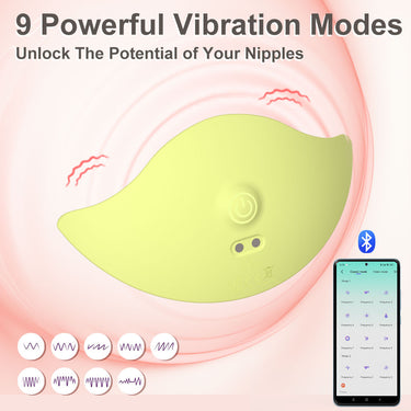 Koikiss Sex Toy®  Breast Massagers Skin Tone Light Green Nipple Clamp | 9 Vibration Frequencies & APP Control