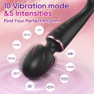 Sex Toy® Double-Ended AV Wand | Dual Motor, 10 Vibration Modes & Magnetic Charging | MDS-586