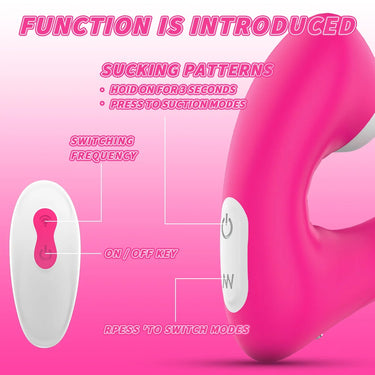 Sex Toy ®Fierce-RCT SHD-S181-2 Suction Vibrator with Remote Control & Magnetic USB Charging