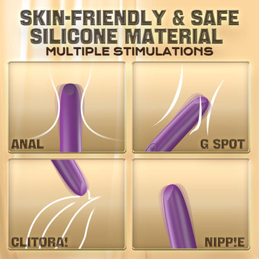 Sex Toy® Rose Lipstick Bullet | 12 Vibration Modes | USB Rechargeable Lipstick Massager