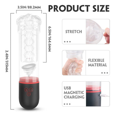 Sex Toy® Air-2 SHD-S193-2 Electric Masturbator with Vibration & Air Suction Technology