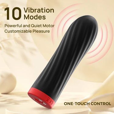 Sex Toy® Rainbow Bullet | 10 Vibration Modes | Compact Rechargeable Silicone Bullet