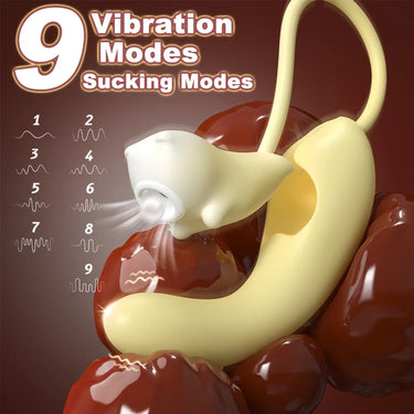 Sex Toy® DinoCat SHD-S730 Rabbit Vibrator with Vibration, Suction & Dual Function Design