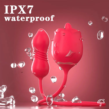 Sex Toy® Bloom 7 SHD-S548-7 Rose Rechargeable Personal Massager with Multiple Functions