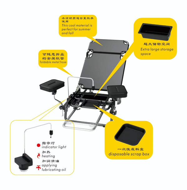 Koikiss Sex Furniture®311Pro Automatic Chair-Mounted Thrusting Machine with Lubrication System | PU Leather & Steel Frame