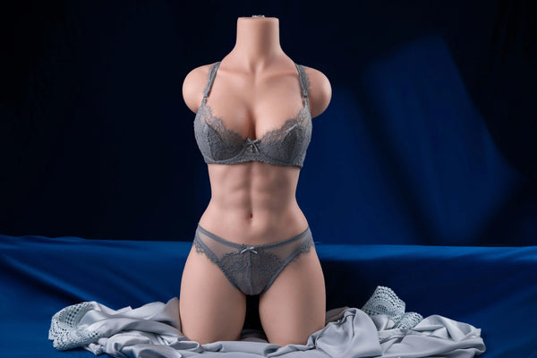 12.5kg All-Silicone Straight-Leg Half-Body 04 with Realistic Curves & White Skin Tone – AZM Premium Edition