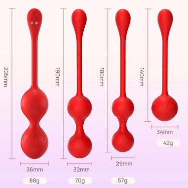 Sex Toy® Kaina Vaginal Tightening Balls 4-Piece Set | APP Control, 9 Vibration Modes & Pelvic Floor Training | MDS-569