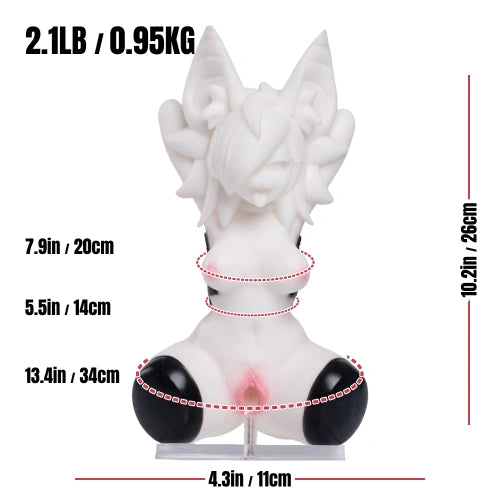 MRL Sex Doll® Asphodel: 0.95kg (2.1 lbs) Silicone Hentai Onahole Goth Bat Furry Sex Doll