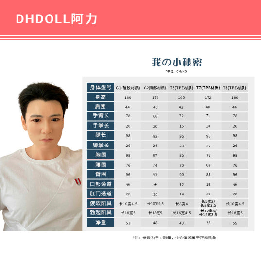 DHDOLL® DHDOLL Zichao 180cm(5.91') Male Full Silicone(No.839)