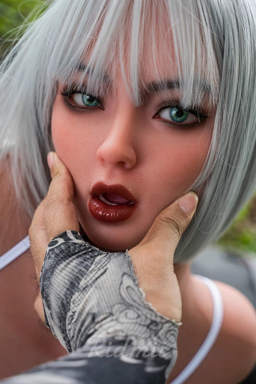 Rimdii Doll® EU Stock - RIDMII Unique Design Danica 5ft28/ 161cm #468 ROS Soft Silicone Head + TPE Body Most Realistic Blowjob Sex Doll